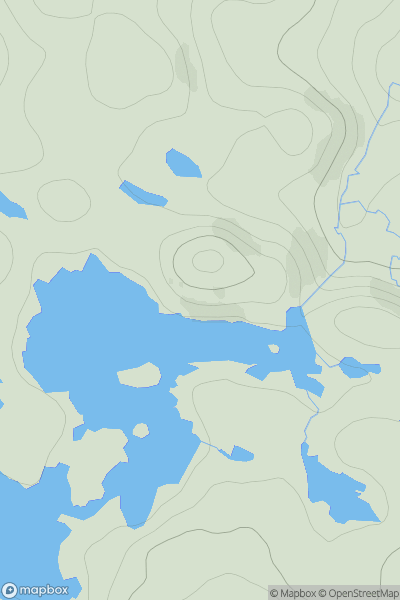 Thumbnail image for Gorm Chnoc [Scourie to Lairg] [NC218447] showing contour plot for surrounding peak